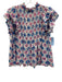 Oliphant Size M White, Blue & Multi Cotton floral print Pintuck Sleeveless Top White, Blue & Multi / M
