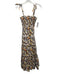 Tory Burch Size XS brown, blue, orange Cotton Blend Sleeveless Floral Dress brown, blue, orange / XS
