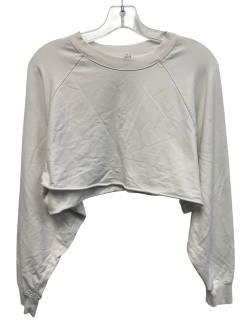 Alo Size Small White Long Sleeve Cropped Athletic Top White / Small