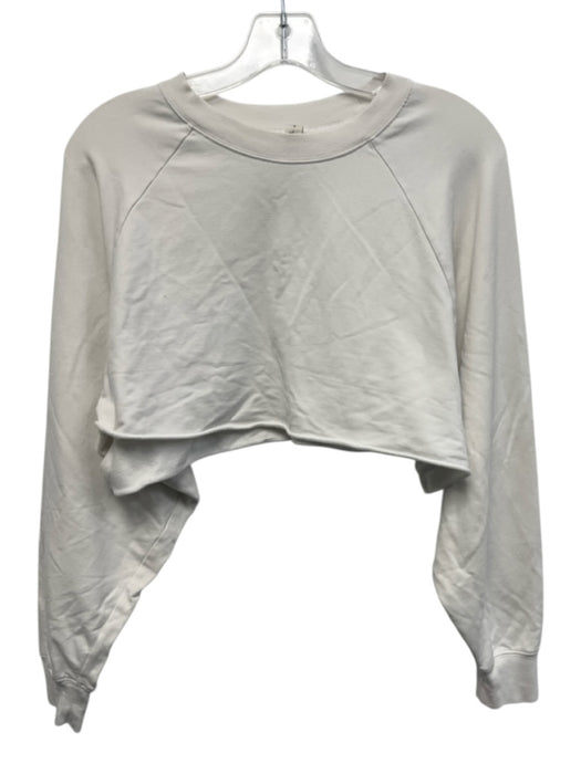Alo Size Small White Long Sleeve Cropped Athletic Top White / Small