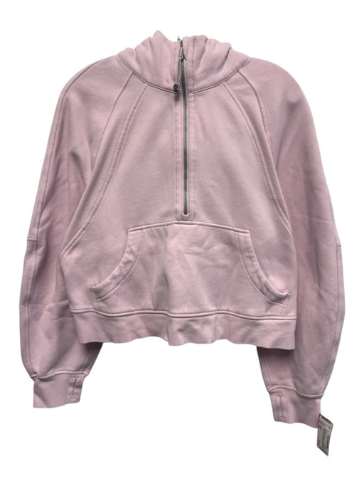 Lululemon Size M/L Baby Pink Cotton Blend Long Sleeve Quarter Button Sweater Baby Pink / M/L