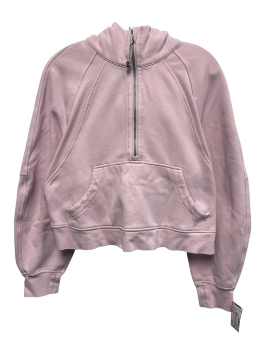 Lululemon Size M/L Baby Pink Cotton Blend Long Sleeve Quarter Button Sweater Baby Pink / M/L