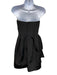 ML Monique Lhuillier Size 0 Black Rayon Blend Gathered Drape Detail Mini Dress Black / 0