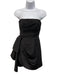 ML Monique Lhuillier Size 0 Black Rayon Blend Gathered Drape Detail Mini Dress Black / 0
