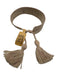 Christian Dior Pale Pink & Cream Cotton Logo Tassel Adjustable Bracelet Pale Pink & Cream