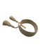 Christian Dior Beige & Cream Cotton Embroidered Logo Tassel Adjustable Bracelet Beige & Cream