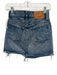 Moussy Vintage Size 23 Medium Wash Cotton Denim Button Fly Cut Off Mini Skirt Medium Wash / 23