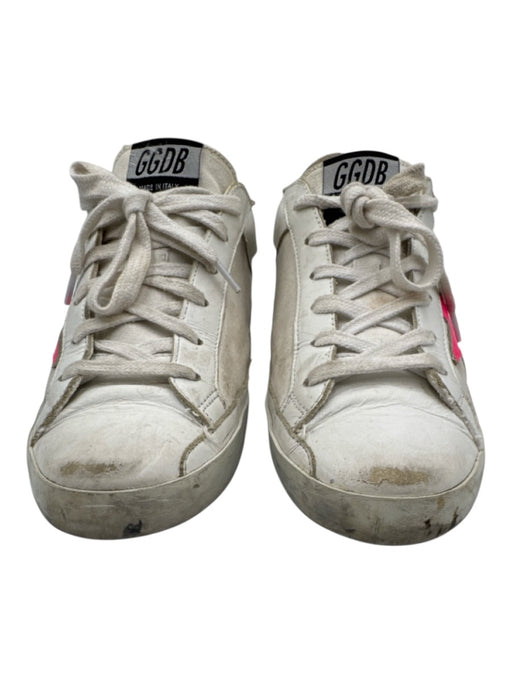 Golden Goose Shoe Size 39 White, Silver, Hot Pink Leather & Canvas Sneakers White, Silver, Hot Pink / 39