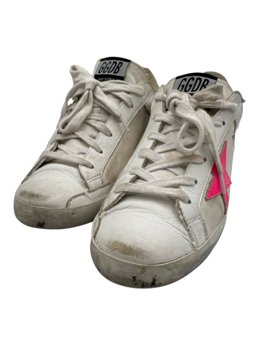 Golden Goose Shoe Size 39 White, Silver, Hot Pink Leather & Canvas Sneakers White, Silver, Hot Pink / 39
