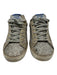 Golden Goose Shoe Size 39 Silver, Gray, Navy Blue Glitter & Leather Sneakers Silver, Gray, Navy Blue / 39