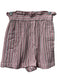 Tibi Size XS Pink & White Viscose High Rise Striped Stretch Waist Shorts Pink & White / XS