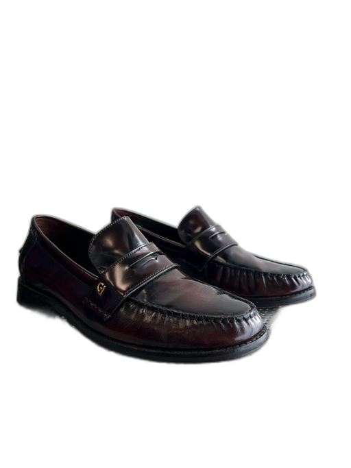 Cole Haan Shoe Size 9B Brown Leather Loafer Slip On Block Heel Logo Shoes Brown / 9B