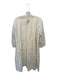 Joh. Size M Cream & Brown Polyester Long Sleeve Polka Dot Dress Cream & Brown / M