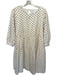 Joh. Size M Cream & Brown Polyester Long Sleeve Polka Dot Dress Cream & Brown / M