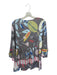 Foil Size 8 Gray & multi Long Sleeve Leaves Lace Up Top Gray & multi / 8