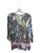 Foil Size 8 Gray & multi Long Sleeve Leaves Lace Up Top Gray & multi / 8