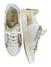 Soft Waves Shoe Size 39.5 White & Gold Patent Leather Metallic Lace Up Sneakers White & Gold / 39.5