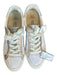 Soft Waves Shoe Size 39.5 White & Gold Patent Leather Metallic Lace Up Sneakers White & Gold / 39.5