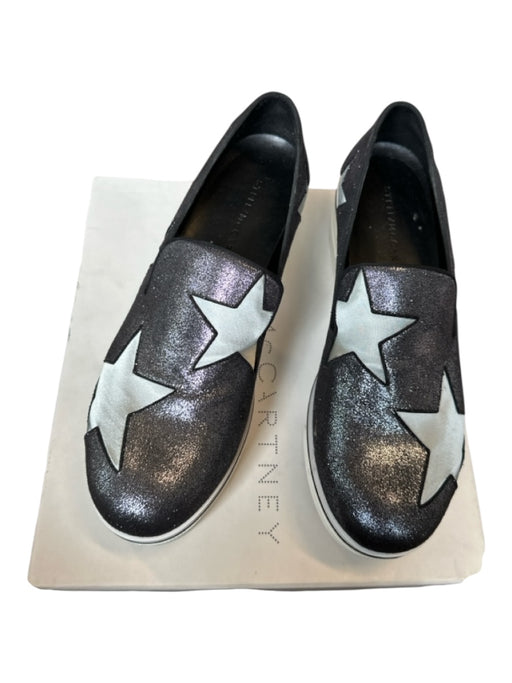 Stella McCartney Shoe Size 41 Silver & White Vegan Leather Platform Sneakers Silver & White / 41