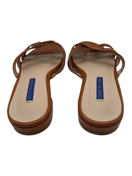 Stuart Weitzman Shoe Size 6.5 Tan Brown Leather Strappy Mule Knot Detail Sandals Tan Brown / 6.5