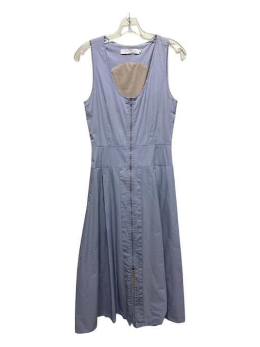 Hunter Bell Size 4 Baby Blue Cotton Zip Front Sleeveless Midi Fit & Flare Dress Baby Blue / 4