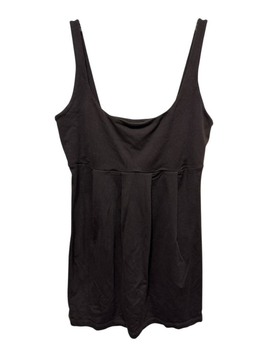 Susana Monaco Size M Brown Nylon Blend Sleeveless Pleat Detail Tank Top Brown / M