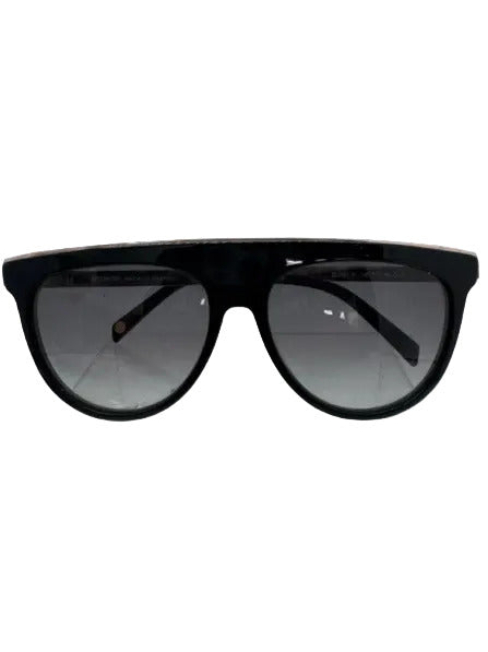 Balmain Black & Gold Acetate Aviator Sunglasses