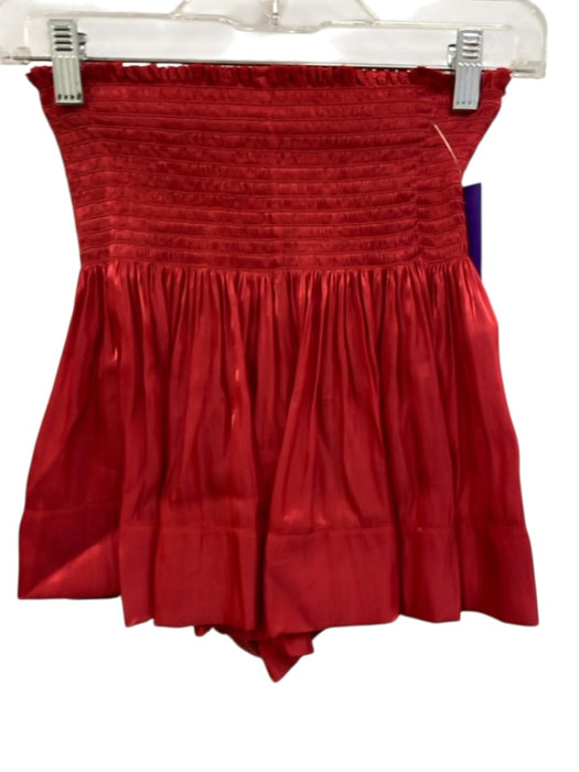 Koch Size XS Red Polyester Smocked Shimmer Shorts Red / XS