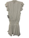 Ramy Brook Size S White Polyester Swiss Dots V Neck Ruffle Cap Sleeve Dress White / S