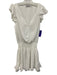 Ramy Brook Size S White Polyester Swiss Dots V Neck Ruffle Cap Sleeve Dress White / S