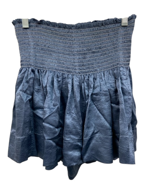Koch Size XS Blue Acetate Smocked Shimmer Shorts Blue / XS