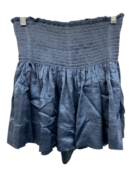 Koch Size XS Blue Acetate Smocked Shimmer Shorts Blue / XS