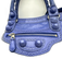 Balenciaga Periwinkle Blue Leather Stud Detail Silver Hardware Satchel Bag Periwinkle Blue / Medium