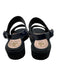 Lanvin Shoe Size 37.5 Black & Navy Patent Leather Round Toe 2 Strap Sandals Black & Navy / 37.5