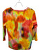 Dries Van Noten Size XS Orange, Green & Multi Cotton 3/4 Sleeve Gradient Top Orange, Green & Multi / XS