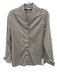 Anne Fontaine Size 38 Brown & White Cotton Stripe Collared Button Down Top Brown & White / 38