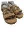 Chanel Shoe Size 38 Beige Leather Cork Rope Logo Flats Sandals Beige / 38