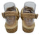 Chanel Shoe Size 38 Beige Leather Cork Rope Logo Flats Sandals Beige / 38