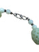 No Brand Light Green & Silver 925 Sterling Silver Carved Ornate Stone Necklace Light Green & Silver
