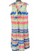 Sail To Sable Size Medium White, Blue, Pink Cotton Lined waves Sleeveless Dress White, Blue, Pink / Medium