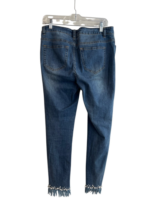 A.Z.I Size 6 Cotton Blend Cotton Blend 5 Pocket Zip Fly Pearl detail Jeans Cotton Blend / 6