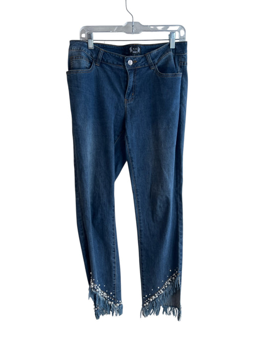 A.Z.I Size 6 Cotton Blend Cotton Blend 5 Pocket Zip Fly Pearl detail Jeans Cotton Blend / 6