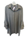 Alice & Olivia Size L Gray Polyester Blend Long Bell Sleeve Collar Dress Gray / L