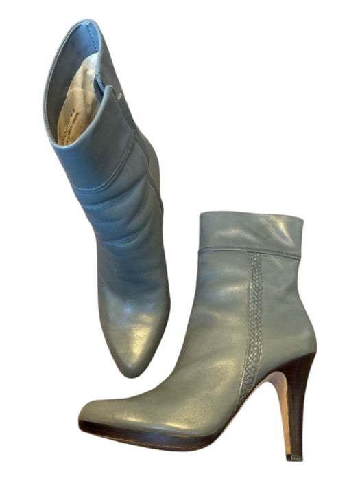 Cole Haan Shoe Size 9B Gray Leather Stiletto Stitching Detail Side Zip Boots Gray / 9B