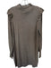 Joie Size L Taupe Wool & Silk Long Sleeve Ruffles Mock Neck Dress Taupe / L