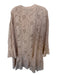 IRO Size 38 nude Polyester Long Bell Sleeve Lace Up Front Lined Dress nude / 38