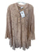 IRO Size 38 nude Polyester Long Bell Sleeve Lace Up Front Lined Dress nude / 38