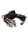 No Brand Brown & Black Copper Stone Wire Wrap cuff Bracelet Brown & Black