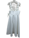 As It May Size M White Polyester Sleeveless Split Neck Floral Application Dress White / M