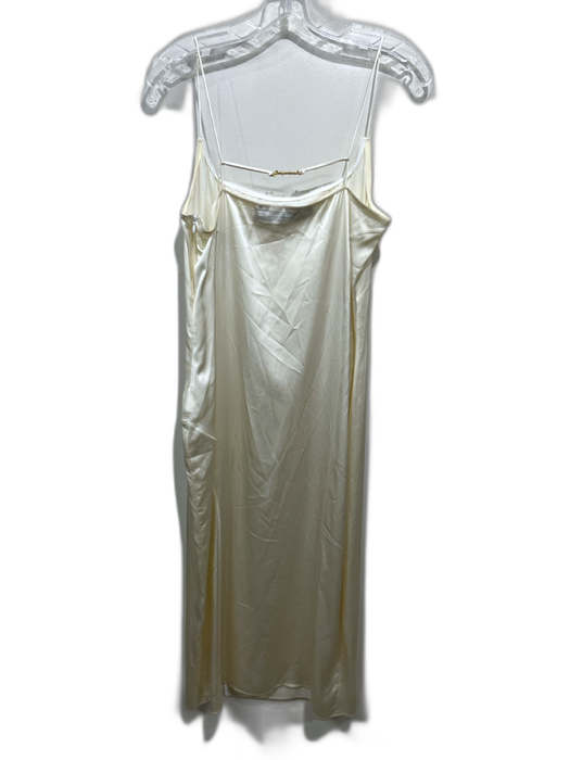 Jacquemus Size 40 Champagne Gold Viscose Sleeveless Slip dress Midi Dress Champagne Gold / 40